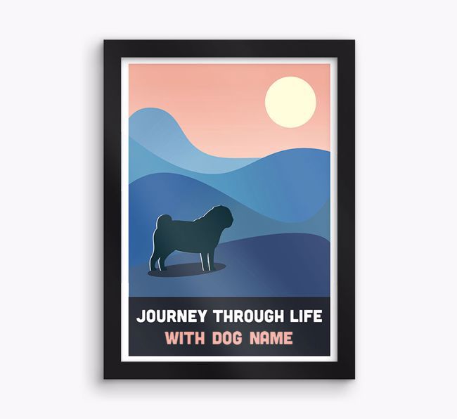 'Journey Through Life With...' - Personalised {breedFullName} Framed Print